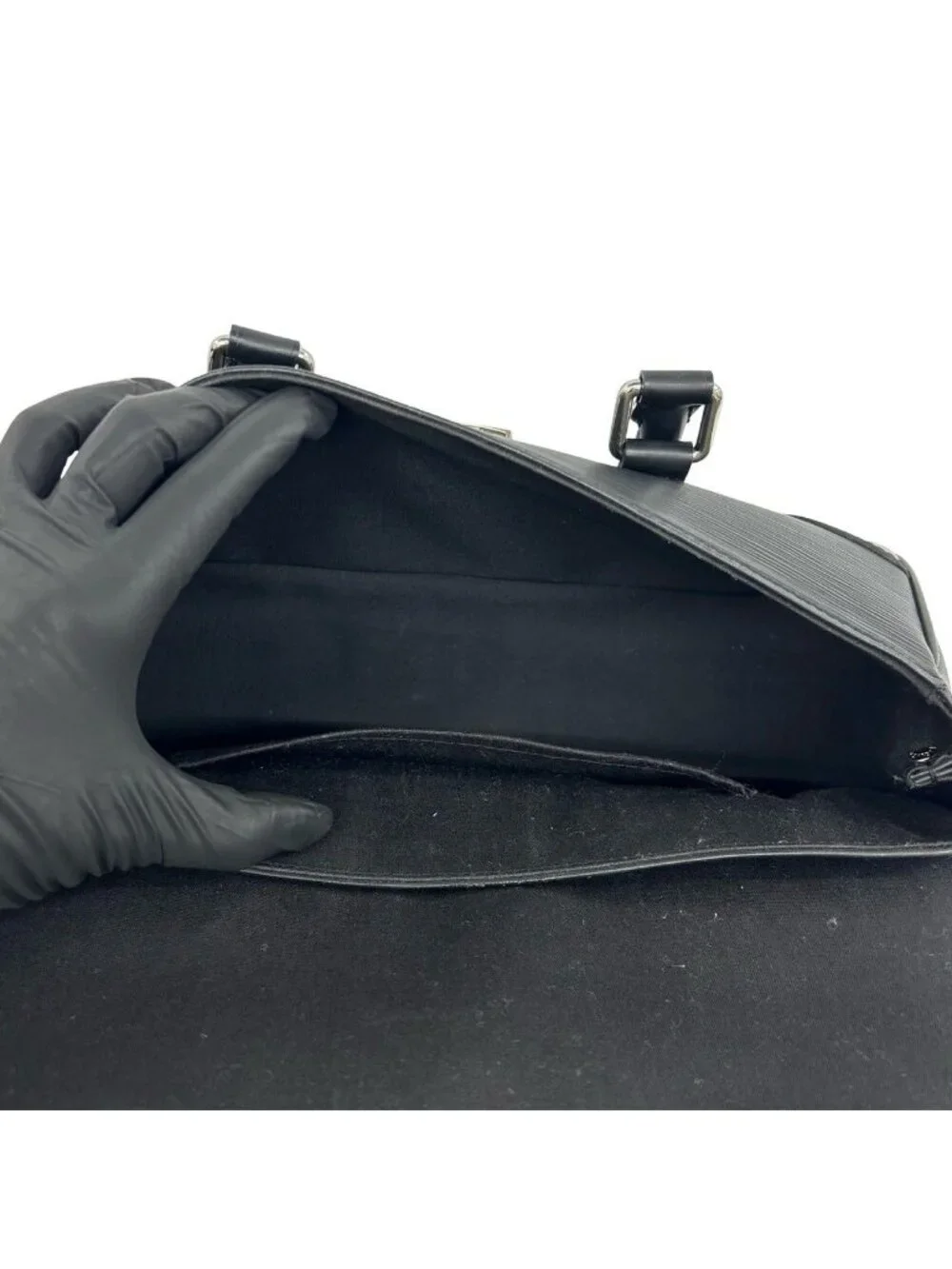 Louis Vuitton Segur PM Epi Logo Leather Mini Boston Bag Noir